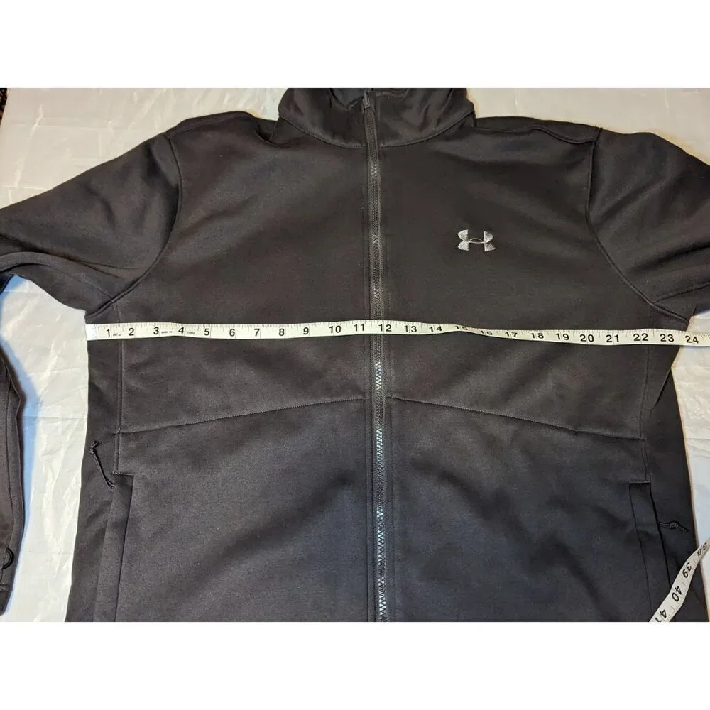 Under Armour Mens Size Large Gray Loose Coldgear Storm Full Zip Jacket 1316018